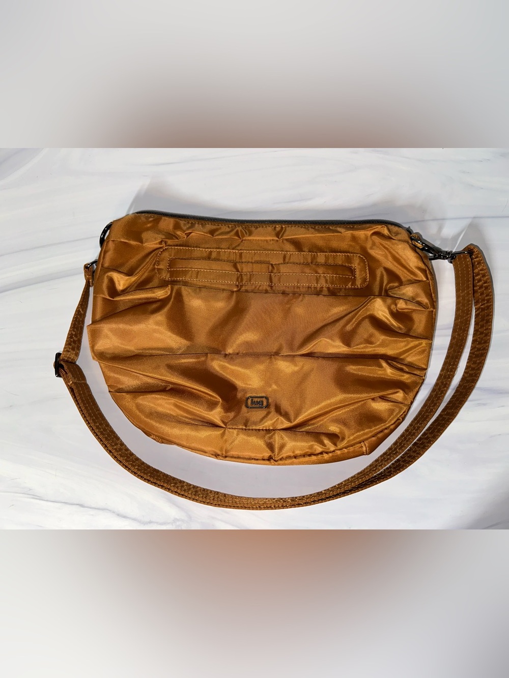 Lug Scuffle pleated Cappuccino crossbody - excellent condition